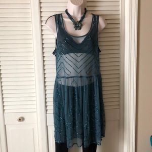 Final sale.  Free People beaded tunic